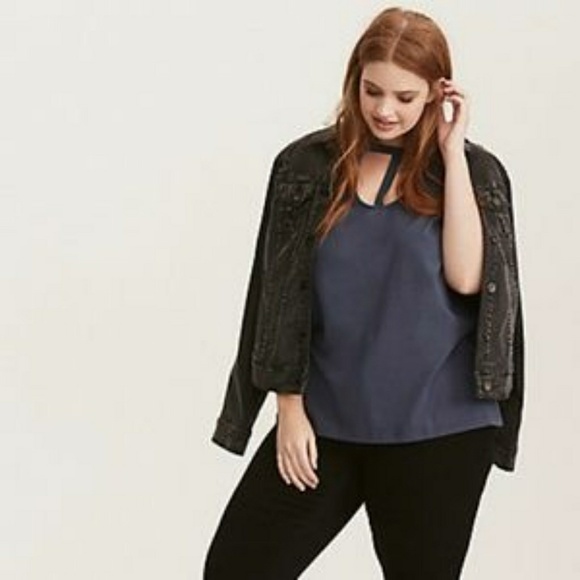 💟 FinalSale* Strappy Blue Choker Top Size 22/24 - Picture 3 of 3